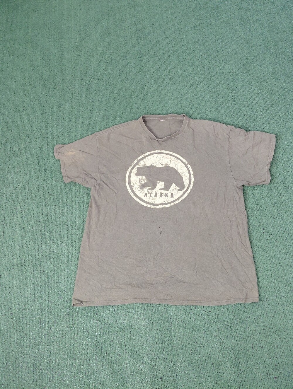 Alaska Bear Animals Nature Outdoors Green T Shirt Sz Large